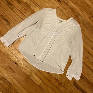 Dana Bachman white flowy mesh top
